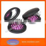 Black Rubberized Hair Brush Foldable