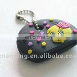 OEM Order and Factory Supply Custom Logo Soft Pvc Plastic 3D Key Cap/rubber Key Holder
