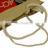 Natural Jute Burlap Tote Bag With Cotton Webbed Handles thumbnail-3