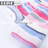 Spring Personalized Super Soft Duplex Printing Striped Coral Fleece Bathrobe With Horn Button thumbnail-5