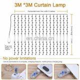 300 LED Icicle Curtain Light String 3M X 3M USB Power 8 Modes Wedding Party Home Garden Bedroom Outdoor Indoor thumbnail-3