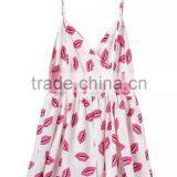 Hot Selling Summer Red Lips Printed Condole Jumpsuits thumbnail-5