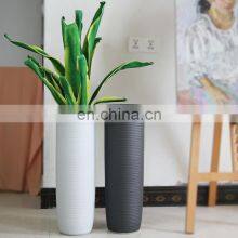 Ceramic simple living room black and white floor large vase home accessories creative decoration