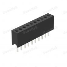 Dnenlink 1.27mm Machined Pin Female Header Single Row H4.10mm Straight DIP thumbnail-2