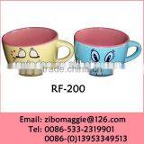 Hot Sale Smile Face Designed Custom Made Ceramic Promotional Soup Cup for Dinner thumbnail-1