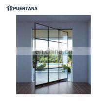 Custom Pivot Steel & Glass Exterior Doors Modern Glass Metal Wrought Iron Grid Doors Pivot Front Door thumbnail-1