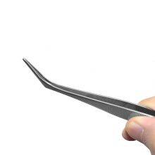 Stainless Steel Straight Head Round Head Elbow Fleshy Lengthening Toothless Large Size Dressing Long Tweezers thumbnail-4