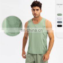 Custom Logo Breathable Men Sports Fitness Gym Tanks Training & Jogging Wear Quick Dry Tank Top Workout Running Clothes thumbnail-1