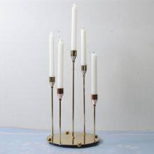 Vintage Gold Silver Candle Holder Stand Candelabra Centerpiece for Wedding Dinner Party Tabletop Decoration At Low Price
