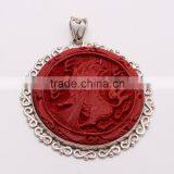 DRAGON PENDANT 925 Sterling Silver Pendant, SILVER JEWELRY EXPORTER,SILVER JEWELRY WHOLESALE,SILVER EXPORTER thumbnail-1