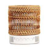 2016 New Design Vietnamese Rattan Weaving Portable Originality Bluetooth Speaker With Colorful Led Light thumbnail-2