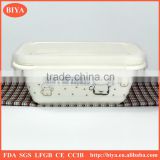 lunch box for kids food storage ceramic cute rectangular lunch box porcelain bento lunch container with seal silicone lid