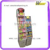 Supermarket Promotion Cardboard Shelf Stand Floor Snack Display