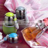 Best Sell Lovely Round Shape Glass Tea Infuser Bottle With Sleeve and Tea Holder thumbnail-1