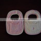 100%cotton double cloth embroidery baby bibs