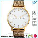Polished Gold Plated 316L Stainless Steel Material Crystal Sapphire 5ATM Water Resistant Unisex Watch thumbnail-1
