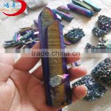 blue Aura crystal points natural rough crystal healing points