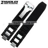 Mens Silicone Rubber Waterproof Diver Watch Strap Band 21mm thumbnail-2