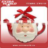 Santa Ceramic Christmas Coffee Pot