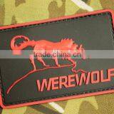 PVC Werewolf Patch Rubber Tactical Hook And Loop Patches Military Morale Armband Army Combat Badge