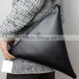 Fold over Hand Bag Clutch Bag,Triangle Leather clutch bag,Women clutch bag Clutch Bag,Zipper bags,Distressed Hand bag