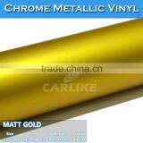 Air Bubble Free 1.52*20m CARLIKE Metallic Chrome Matt Gold Car Wrap thumbnail-3