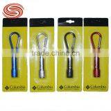 Wholesale Mini Bright Flashlight With Carabiner Portable Outdoor Torch Flashlight With Hanging Buckle Small Size Torch 10pcs/Lot thumbnail-2