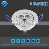 7*1w round led ceiling light silver surface led light fixture