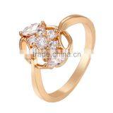 Chic Clear Zircon Ellipse and Flower Shaped Women Engagement Ring thumbnail-1
