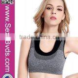 2016 Fashion Style Women Stretch Top Rank Yoga Fitness Push up Fit Sports Bra thumbnail-4