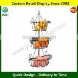 Decorative Wall Mounted Black Scrollwork Metal Basket 3 Tier Shelf Storage Organizer Display Rack YM5-1152 thumbnail-1