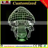 Battery Operated 3D Light/USB Recharge Acrylic Table Lamp With Customized Design thumbnail-5