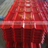 Building exterior corrugated metal roofing sheet