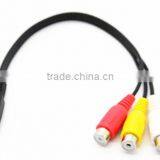 Cabletolink 3.5mm Jack Male 4-Pole to 3 RCA Phono Female TV AV Video Adapter Cable