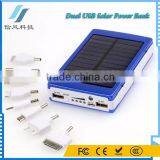 6000mAh External Dual USB Solar Power Bank for IPhone for IPad for Android Phone