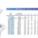 PVC Pipe Fittings 45 Degree Double Fork thumbnail-2