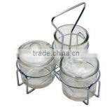 3-hole Wire Condiment Jar Holder thumbnail-1