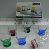 6PIECES GLASS DRINKING TUMBLER SET GLASS CUP SET