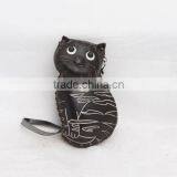 Handmade Leather Large Cat Coin Purse thumbnail-1