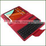 Litchi Texture Bluetooth Keyboard Leather Case With Holder for Google Nexus 9