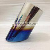 Blue Coated Stainless Steel Exhaust Tips/Universal Exhaust Tail Pipe thumbnail-1
