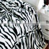 Home Textile High Quality Zebra Printed Heating Flannel Blanket thumbnail-3
