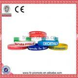 Sporting Gifts Colorful Silicone Bracelet/Wristband China Supplier Fluorescent Glowing Silicone Wristband thumbnail-1