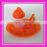 4pcs Oval Blue Tableware Plastic Picnic Set thumbnail-1