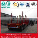 3 Axle Long Wood Transport Semi Trailer Log Truck Trailer thumbnail-2