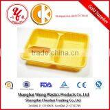 Yellow Square Disposable Plastic Food Storage Containers