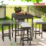 All-Weather Wicker Bar Height Dining Set for 4 Seats thumbnail-1