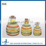 Yellow Glass Bees Catcher With Cork Stopper and Hanging Handle thumbnail-1