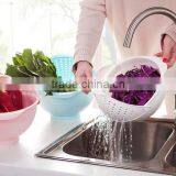 Wholesale Basket Strainer Plastic Collapsible Fruit Vegetable Colander thumbnail-3