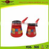 Red Color With Decal Enamel Coffee Boiler Pot thumbnail-1
